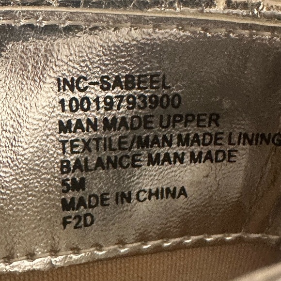 INC Silver Sabeel Cuffed Stiletto Ankle Boots Size 5 - Picture 7 of 7